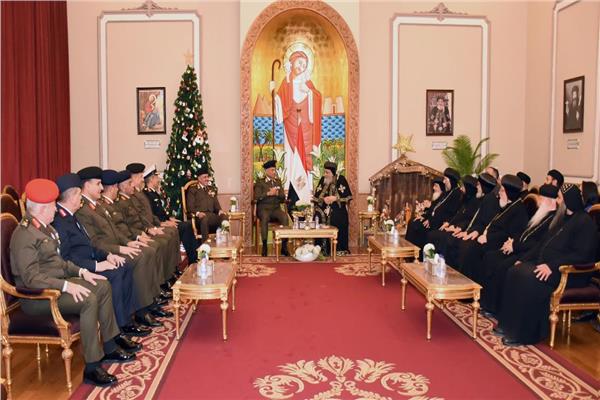 وزير الدفاع و البابا تواضروس