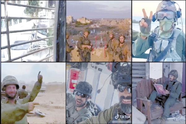 انتهاكات موثقة على وسائل التواصل الاجتماعى لجنود الاحتلال فى غزة