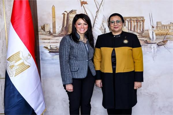 الدكتورة رانيا المشاط مع  المستشارة أمل عمار