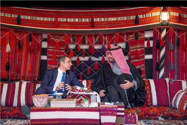 ولي العهد السعودي يبحث مع رئيس وزراء اليونان