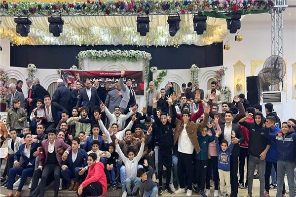 تكريم أبطال المصارعة الدوليين والمحليين من أبناء بيلا بكفر الشيخ   