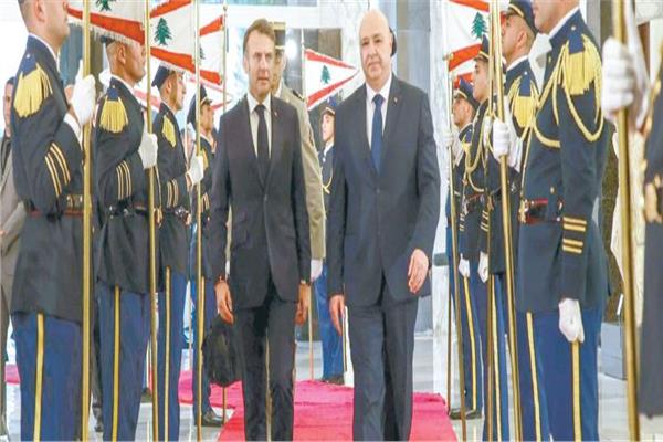 الرئيسان اللبنانى والفرنسى واتفاق على مؤتمر دولى لإعادة الإعمار