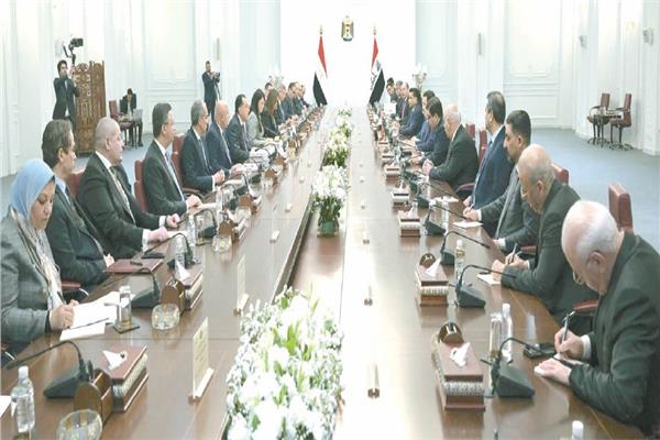 جانب من أعمال اللجنة العليا المصرية العراقية المشتركة فى بغداد