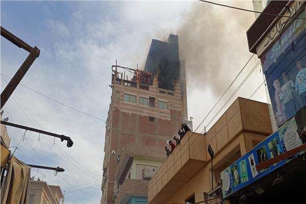 حريق أحد الفنادق بإدفو
