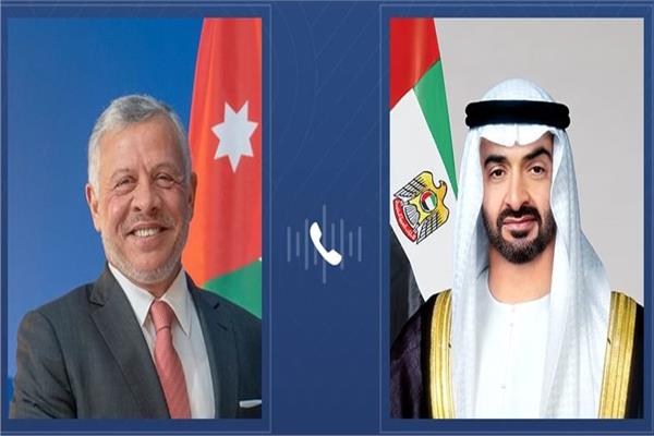 الشيخ محمد بن زايد آل نهيان رئيس الإمارات العربية المتحدة العاهل الأردني الملك عبد الله الثاني