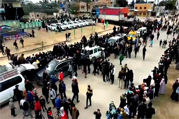 موقع تسلم الأسرى الإسرائيليين بقطاع غزة - صورة أرشيفية