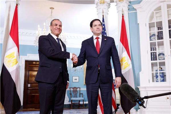 وزير الخارجية الأمريكي ماركو روبيو ونظيره المصري الدكتور بدر عبد العاطي