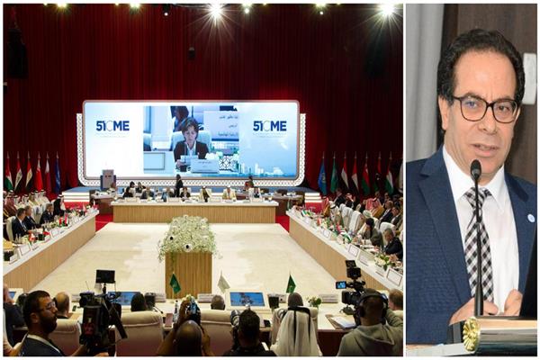 د. سعيد البطوطي وجانب من اجتماع اللجنة الإقليمية للشرق الأوسط التابعة لمنظمة الأمم المتحدة للسياحة