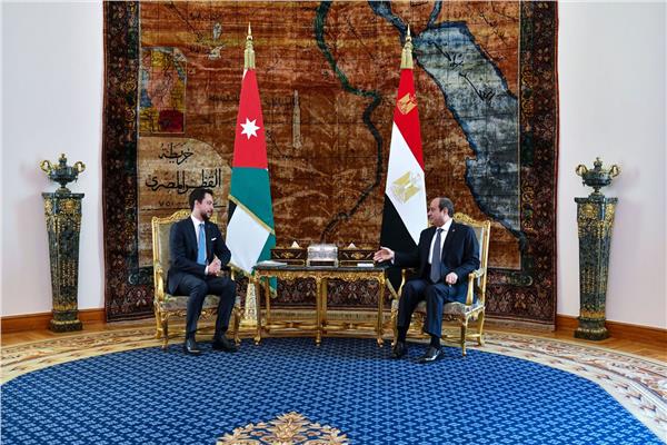 لقاء الرئيس السيسي وولي العهد الأردني اليوم