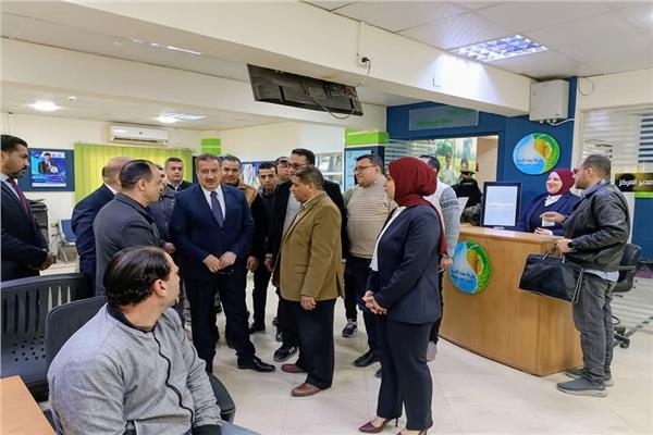 محافظ المنوفية ورئيس شركة مياه المنوفية يتفقدان مركز خدمة العملاء
