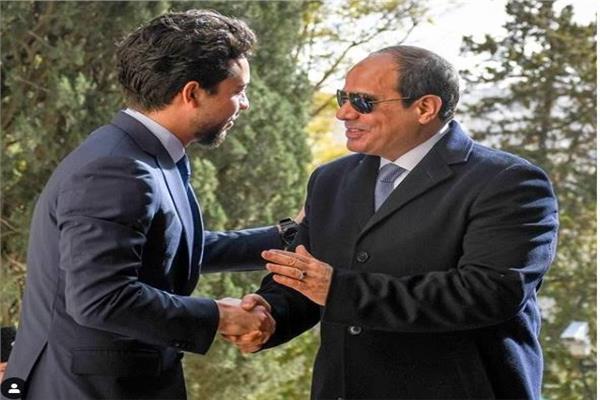 لقاء الرئيس السيسي والأمير الحسين بن عبدالله