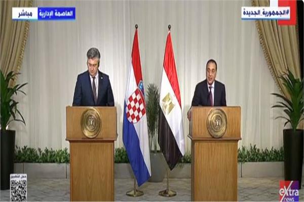  مؤتمر صحفي لرئيس الوزراء ونظيره الكرواتي