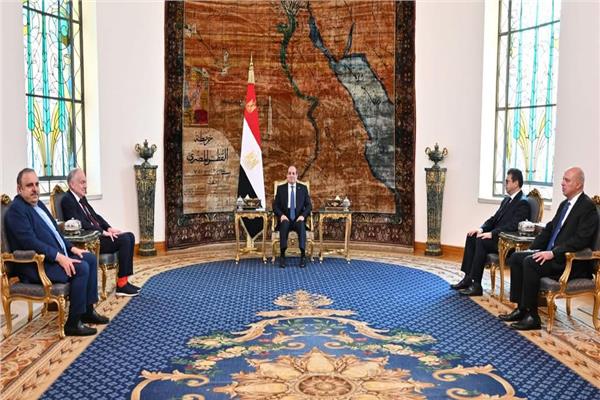 الرئيس السيسي خلال لقائه بأحد الوفود