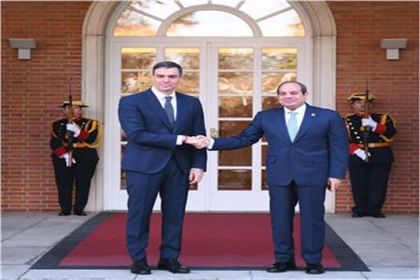  الرئيس عبد الفتاح السيسي وملك أسبانيا