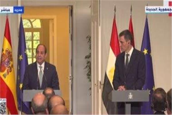 الرئيس السيسي خلال اللقاء بملك إسبانيا