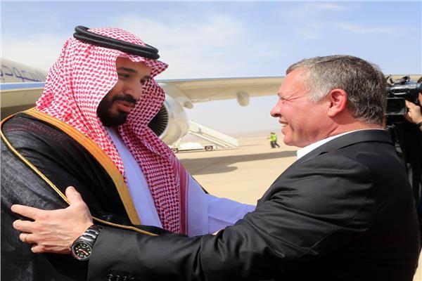 العاهل الأردني الملك عبدالله الثاني ووالي العهد السعودي الأمير محمد بن سلمان 