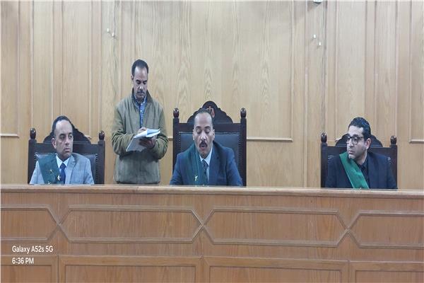 هيئة المحكمة  برئاسة المستشار علي محمد أبو كريشة