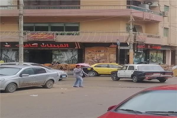 هطول أمطار متوسطة خفيفة على مدينة طنطا 