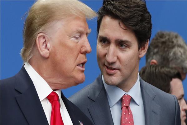 رئيس وزراء كندا جاستين توريدو والرئيس الأمريكي دونالد ترامب