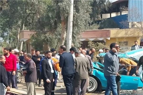حادث تصادم سيارتين نقل وملاكي