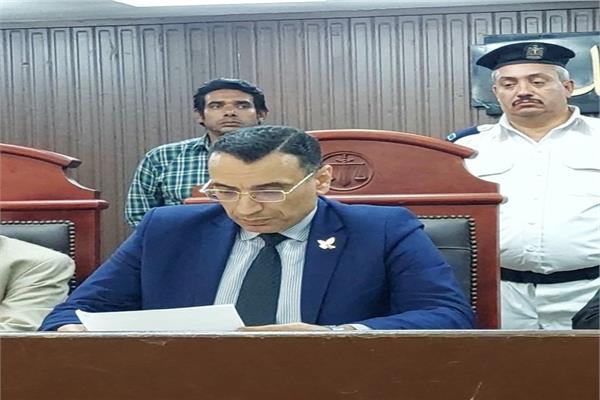 هيئة المحكمة برئاسة المستشار أيمن فؤاد فهمي
