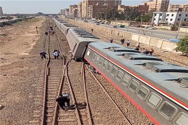 واقعة خروج قطار في طنطا عن القضبان