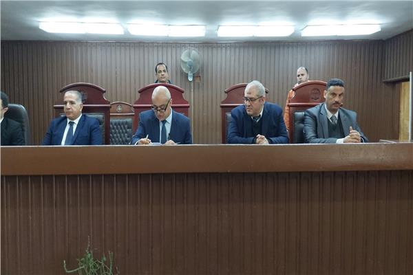 هيئة المحكمة برئاسة المستشار أيمن عفيفى سالم