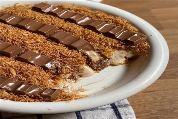 كنافة بالكريمة والشوكولاتة