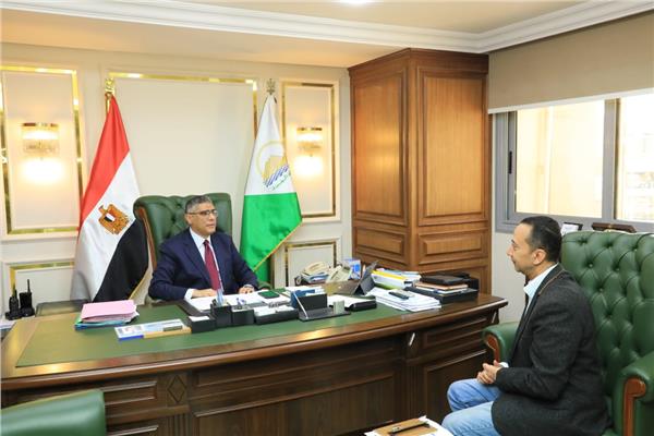 لقاء محافظ الجيزة باللواء محمد الضبيعي رئيس هيئة النظافة والتجميل