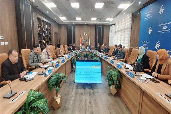 مجلس جامعة بنها الأهلية يناقش إجراءات اللائحة الداخلية للرعاية الصحية لمنسوبى الجامعة