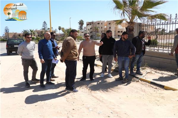 رئيس جهاز القري السياحية يتفقد أعمال رفع كفاءة منطقة الشانزلزيه