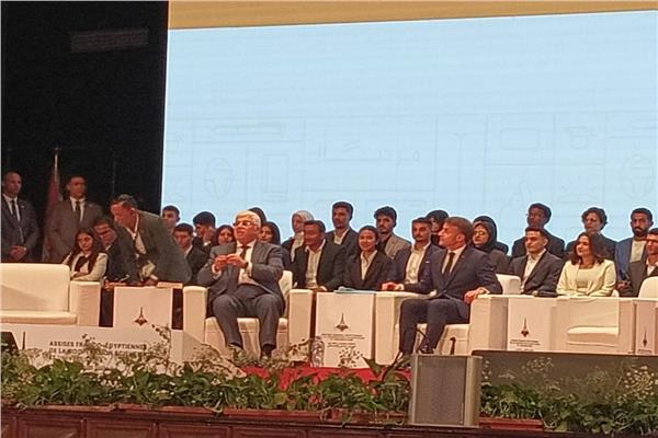  الرئيس الفرنسي إيمانويل ماكرون في جامعة القاهرة