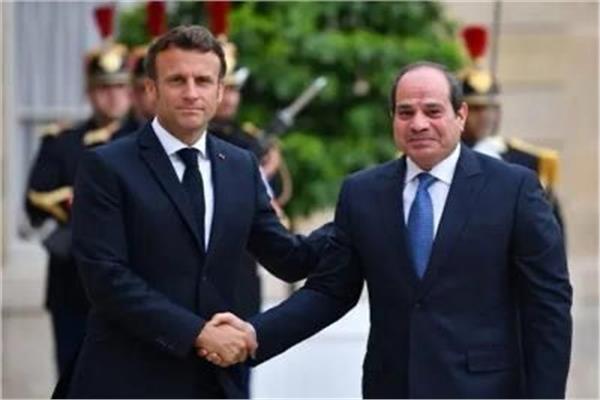 الرئيس عبدالفتاح السيسي والرئيس الفرنسي إيمانويل ماكرون