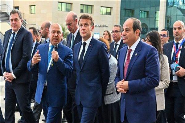 الرئيس عبدالفتاح السيسي ونظيره الفرنسي إيمانويل ماكرون