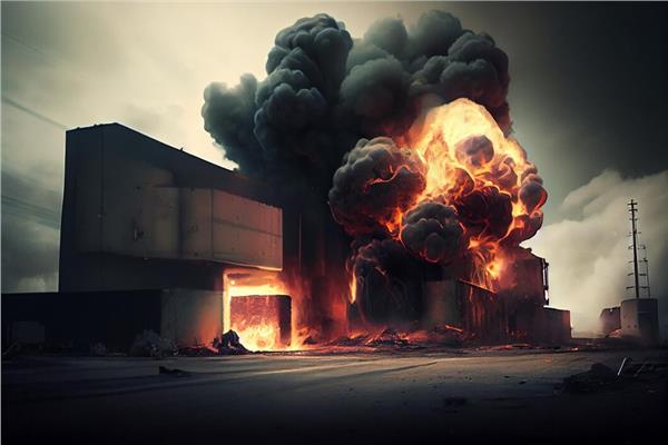 حريق مخزن قطع غيار سيارات بمنطقة حلوان