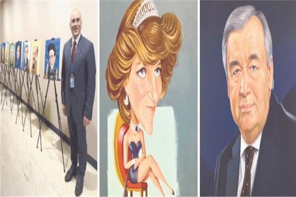 انبهار بلوحة «جوتيريش» للفنان عمرو فهمى فى نيويورك