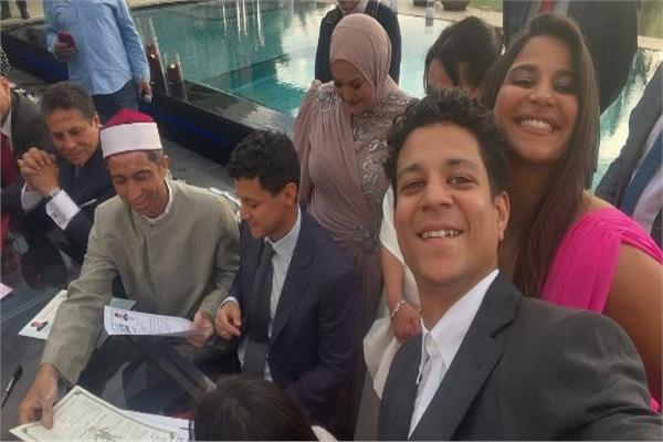 أحمد داش يحتفل بعقد قران شقيقة