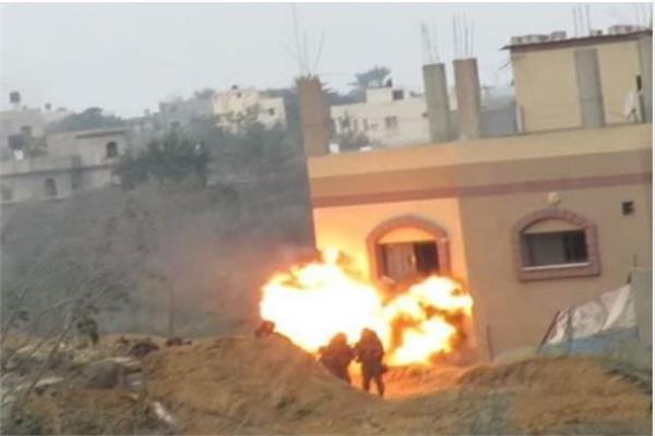 تفجير منزل مفخخ في قوة إسرائيلية برفح الفلسطينية 