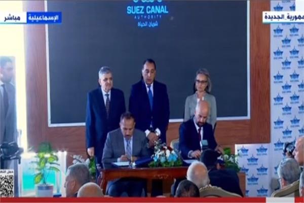 الدكتور مصطفى مدبولي خلال توقيع مذكرة تفاهم مع شركة إسبانية