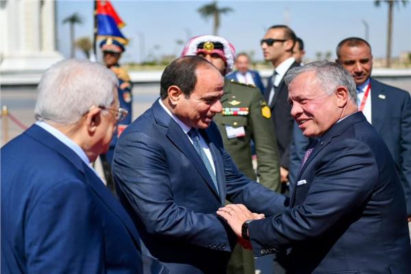 السيد الرئيس عبد الفتاح السيسي والملك عبد الله الثاني والرئيس الفلسطيني محمود عباس - أرشيفية