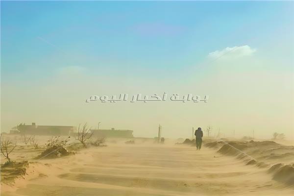 العاصفة الرملية في مدينة العريش