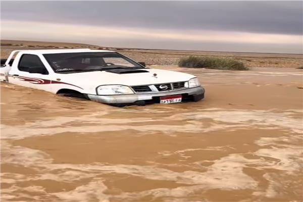 صور من السيول التي تعرضت لها المنطقة