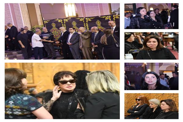 ابرز لقطات من داخل عزاء زوج كارول سماحة