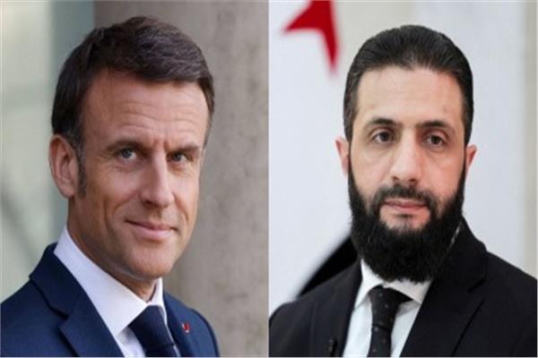 إيمانويل ماكرون وأحمد الشرع