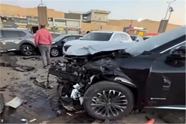 حادث معرض سيارات القطامية