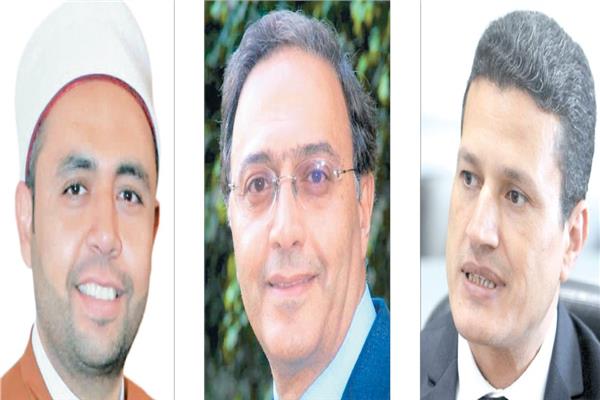 د. أسامة الحديدى و د. سعيد صادق ود. فودة السيد
