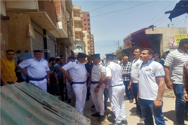  حملة لإزالة الإشغالات  بقلين في كفر الشيخ 