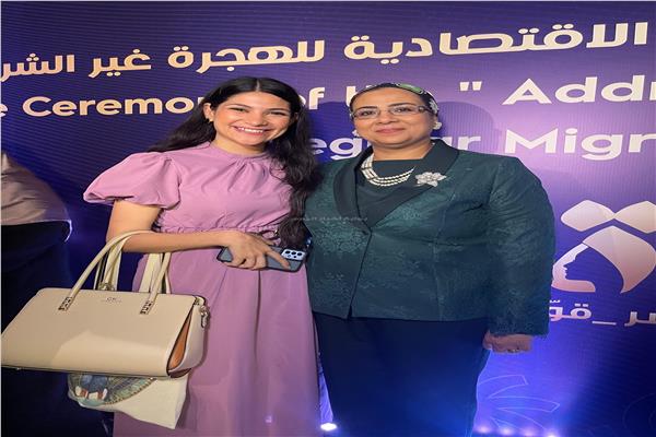 رئيسة المجلس القومي للمرأة مع محررة بوابة أخبار اليوم