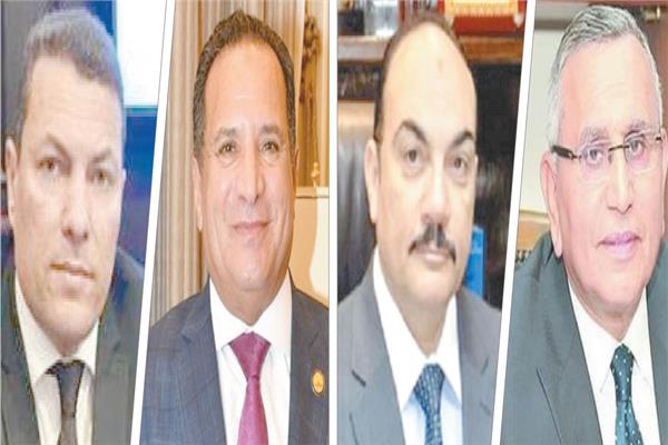 عبد السند يمامة و د. رضا فرحات واللواء محمد صلاح أبو هميلة وعبد الله السعيد