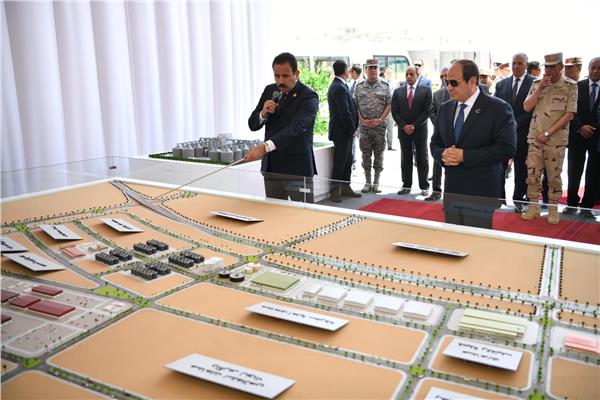 الرئيس عبدالفتاح السيسي خلال افتتاح المرحلة الأولى من مدينة مستقبل مصر 
